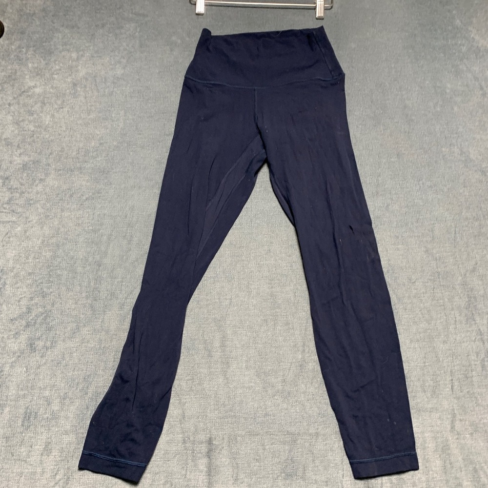 Lululemon Leggings Womens 22 Navy Blue High Waisted Skinny Leg Performance Yoga